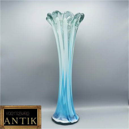 Große grün-blaue Murano-Vase, Italien