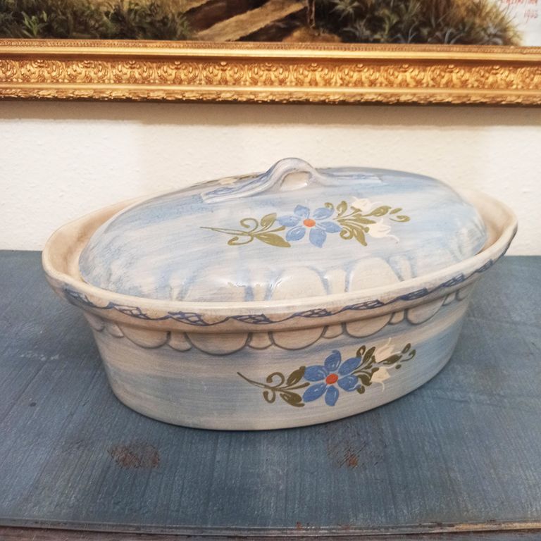 Vintage, wunderschöne Elsässer Terrine, mit seltenem Dekor
