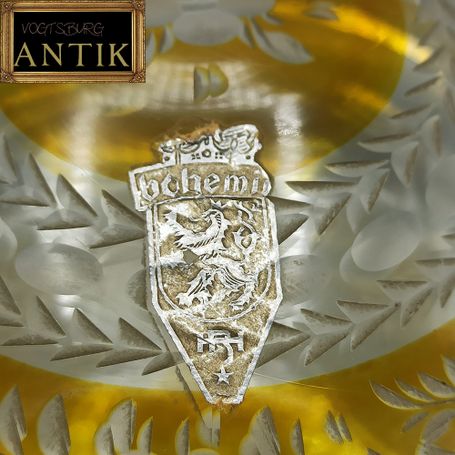 Wunderschöne Vintage Böhmische Kristallschale, Bonbonschale 