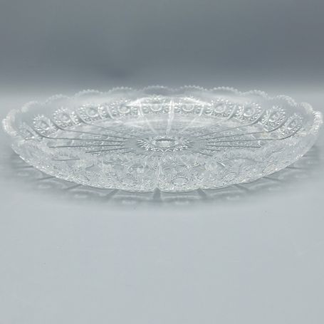Vintage Bohemian Kristall Schale / Teller
