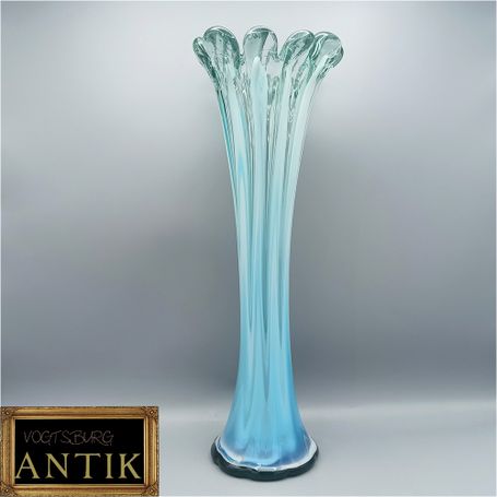 Große grün-blaue Murano-Vase, Italien