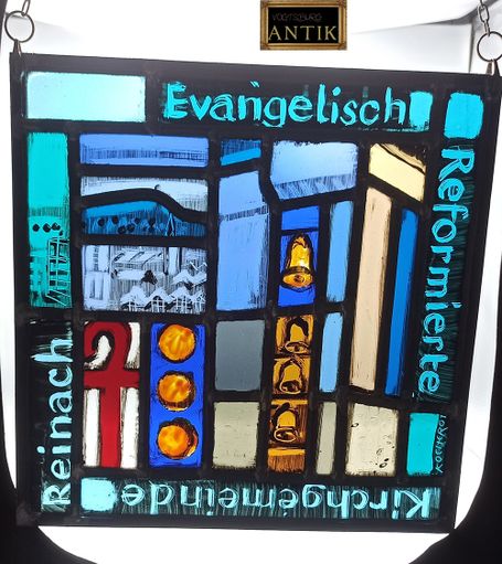 Fensterbild Bleiverglasung Bleiglasbild Reinach Schweiz

