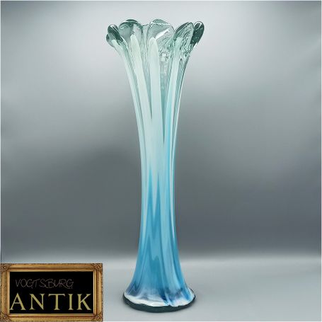 Große grün-blaue Murano-Vase, Italien