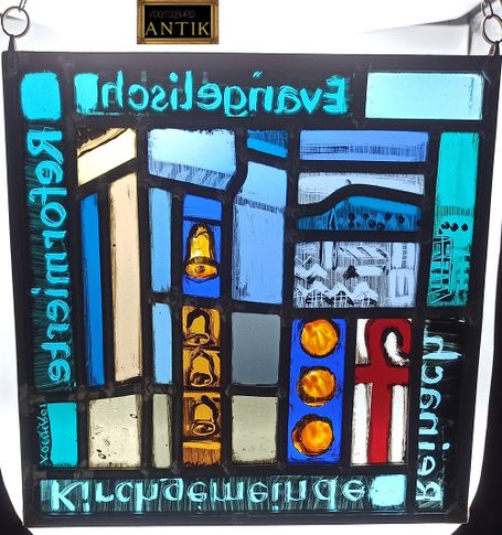 Fensterbild Bleiverglasung Bleiglasbild Reinach Schweiz
