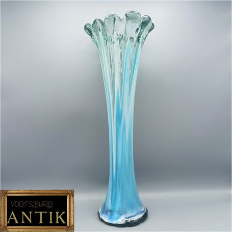 Große grün-blaue Murano-Vase, Italien