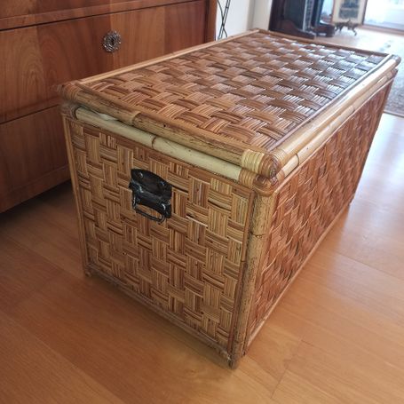 Vintage Rattantruhe