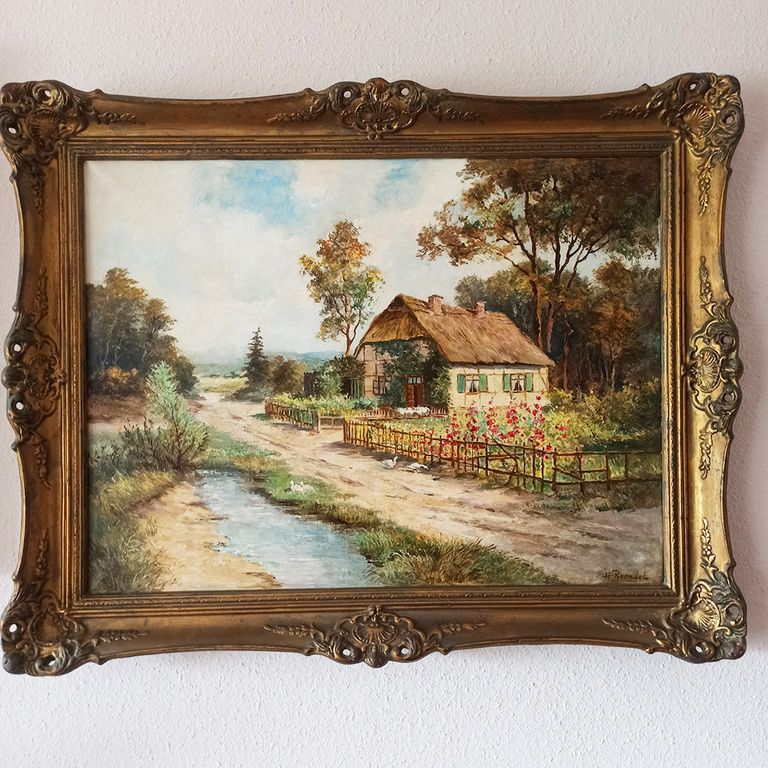 Gemälde Öl auf Leinwand, signiert H. Brendel
