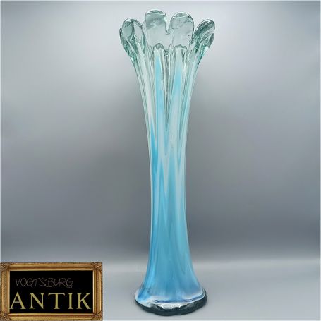 Große grün-blaue Murano-Vase, Italien